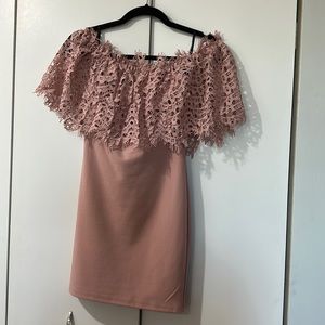 Forever 21 bodycon strapless blush dress
